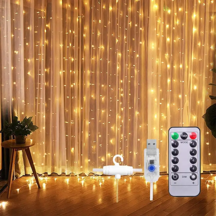 Warm White 3 m Curtain String Lights by Ornalight