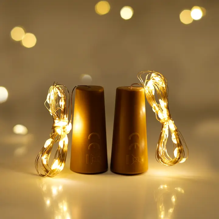 Warm White 1 m Cork String Light by Parax