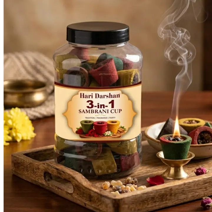 Hari Darshan 3 in 1 Sambrani Dhoop Cup