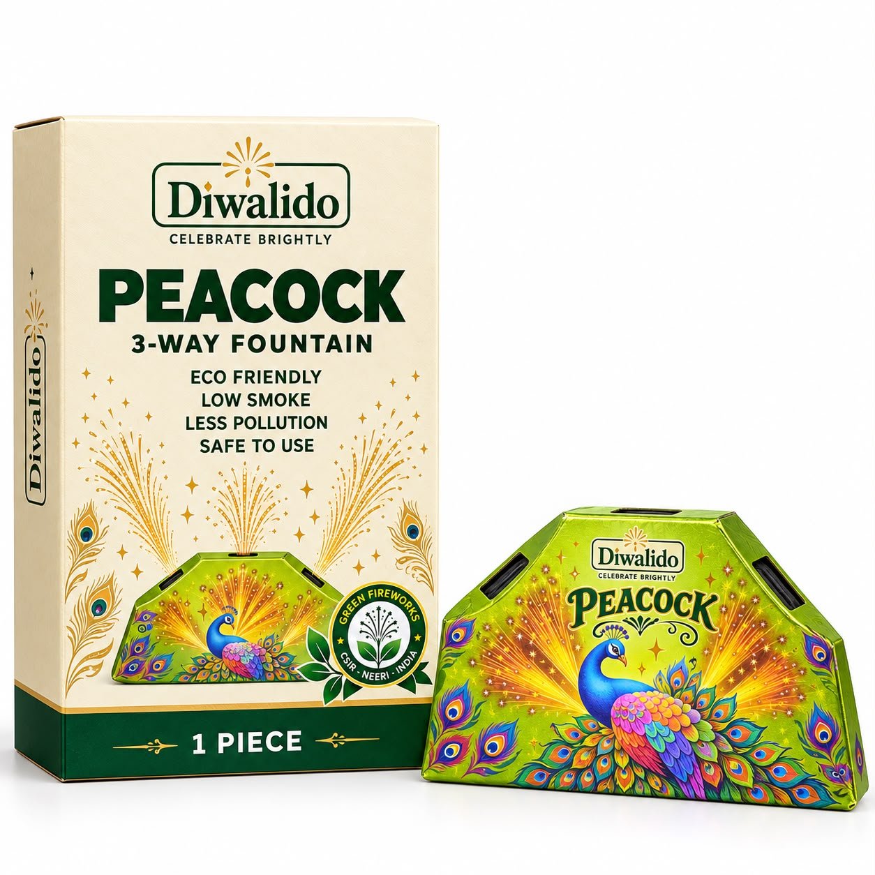 Peacock 3-Way Fountain
